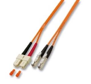 Bild von LWL_PD2FSMAE2SCD | _m Patchkabel 2 Fasern single mode 9/125µm APC, Doppelmantel, konfektioniert mit 2x E2000 auf SC-Duplex Stecker