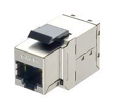 Bild von KST RJ45 6A sw | Keystone RJ45 Durchführung f/f CAT6A geschirmt schwarz