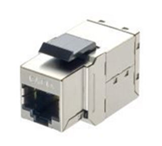 Bild von KST RJ45 6A sw | Keystone RJ45 Durchführung f/f CAT6A geschirmt schwarz