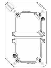 Bild von AP STANDARD 2x1 | Aufputzdose Retro STANDARDdue aus Kunststoff für proWU06-50/T-EN54/R, weiss