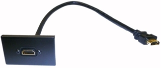 Bild von proFLF® HDMI HDMI FF sw | proFLF® mit HDMI Kabelpeitsche f/f; schwarz