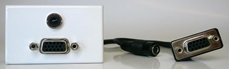 Bild von proFLF® VGA3.5 VGA3.5 | proFLF® mit VGA und 3,5mm Klinkenbuchse stereo auf VGA und 3,5mm Klinkenbuchse stereo Kabelpeitsche f/f; weiss