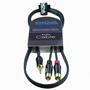 Bild von EC-A3-PSMCLM-4 | 4m Mini Klinkenkabel 3.5mm Stecker, 3 pol auf 2x Cinch Stecker, 2 pol