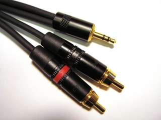 Bild von INSERT1MPCC | 1m Soundflex Siam mit 1 x Mini-Klinkenstecker 3,5 mm symmetrisch / 2 x Cinch male