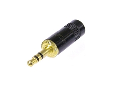 Bild von NYS231BG | 3.5mm Klinkenkabelstecker stereo, schwarzes Gehäuse, Gold Kontakte