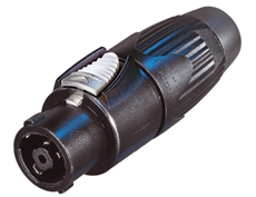 Bild von NLT8FX-BAG | Speakon Kabelbuchse 8pol.schwarz STX-Serie (Vollmetall)