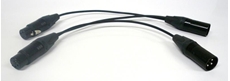 Bild von MIKFM0.3Z | Z-Kabel 3x 0.3m Mikflex Mini Mikrofonkabel mit je 2x XLR 3pol female & male; symmetrisch