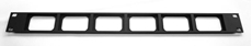Bild von proPANEL® FLF 6 sw | 19" Panel 1HE mit 6 vertieften FLF Ausschnitten, schwarz matt eloxiert