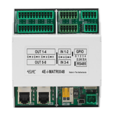 Bild von 4E-iMATRIX | AoIP Audio over IP Networked 4-IN x 8-OUT audio Matrix with following hardware configuration EN54-16