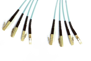 Bild von LWL_BO4FMM3LC | _m Breakoutkabel 4 Fasern multi mode OM3 50/125µm, konfektioniert mit 4x LC-Stecker je Seite