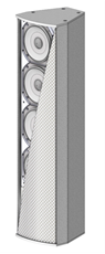 Bild von UBX4-WT | UniBeam Passive 4x 3"/77mm Column EN54-24 60 Watt | 100V / 110 W | 12 Ohm with IP64 - White