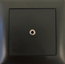 Bild von proUP 3.5 Edue sw | Unterputzanschluss mit 3.5mm Klinkenbuchse lötbar EDIZIOdue, schwarz