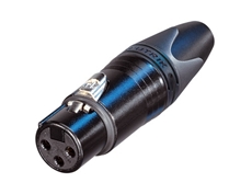 Bild von NC3FXX-B-D | XLR 3pol. female, schwarzes Gehäuse, Gold Kontakte, Schüttware