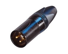 Bild von NC3MXX-B-D | XLR 3pol. male, schwarzes Gehäuse, Gold Kontakte, Schüttware