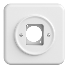 Bild von UP D-SERIE/R | Unterputzrahmen Retro STANDARDdue mit 1x Ausschnitt D-Serie, weiss