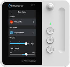 Bild von C-T4BT | 4.3" Touchbedienung mit Volume Slider, 3 Tasten, Bluetooth Remote Audioeingang und Bewegungssensor, weiss