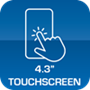 Bild von C-T4BT | 4.3" Touchbedienung mit Volume Slider, 3 Tasten, Bluetooth Remote Audioeingang und Bewegungssensor, weiss