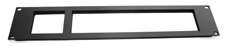 Bild von proPANEL® FLF 10 sw | 19" Panel 2HE mit 2+8 vertieften FLF Ausschnitten, schwarz matt eloxiert