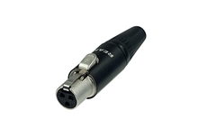 Bild von RT3MC-B | Mini-XLR 3pol. male, schwarzes Gehäuse, Gold Kontakte