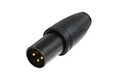 Bild von NC3MXX-HD-B-D | XLR 3pol. male, schwarzes Gehäuse, Gold Kontakte, spritzwasserdicht nach IP67