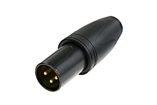 Bild von NC3MXX-HD-B-D | XLR 3pol. male, schwarzes Gehäuse, Gold Kontakte, spritzwasserdicht nach IP67