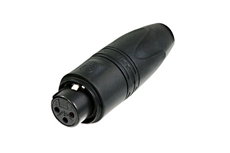 Bild von NC3FXX-HD-B-D | XLR 3pol. female, schwarzes Gehäuse, Gold Kontakte, spritzwasserdicht nach IP67