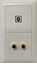 Bild von proDT® BI/CO UP ws | Unterputzanschluss mit Bluetooth Input und 2x Cinch Output auf/von Dante, EDIZIOdue, weiss