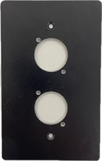 Bild von AZ D-SERIE 2.1 sw | Abdeckplatte Single-/1-Gang mit 2x Ausschnitt D-Serie für Panel AZ, schwarz
