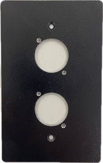 Bild von AZ D-SERIE 2.1 sw | Abdeckplatte Single-/1-Gang mit 2x Ausschnitt D-Serie für Panel AZ, schwarz