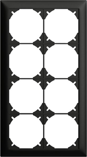 Bild von Abdeckrahmen 4x2 Edue sw | Abdeckrahmen EDIZIOdue 4x2 schwarz