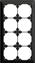 Bild von Abdeckrahmen 4x2 Edue sw | Abdeckrahmen EDIZIOdue 4x2 schwarz