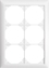 Bild von Abdeckrahmen 2x3 Edue ws | Abdeckrahmen EDIZIOdue 2x3 weiss