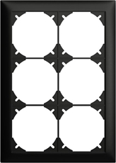 Bild von Abdeckrahmen 2x3 Edue sw | Abdeckrahmen EDIZIOdue 2x3 schwarz