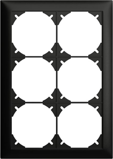Bild von Abdeckrahmen 2x3 Edue sw | Abdeckrahmen EDIZIOdue 2x3 schwarz