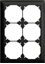 Bild von Abdeckrahmen 2x3 Edue sw | Abdeckrahmen EDIZIOdue 2x3 schwarz