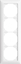 Bild von Abdeckrahmen 4x1 Edue ws | Abdeckrahmen EDIZIOdue 4x1 weiss
