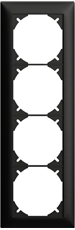 Bild von Abdeckrahmen 4x1 Edue sw | Abdeckrahmen EDIZIOdue 4x1 schwarz