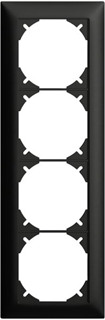 Bild von Abdeckrahmen 4x1 Edue sw | Abdeckrahmen EDIZIOdue 4x1 schwarz