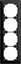 Bild von Abdeckrahmen 4x1 Edue sw | Abdeckrahmen EDIZIOdue 4x1 schwarz