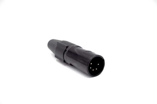 Bild von NXT5MA | XLR Kabelstecker männchen 5-polig Gold, PureCoreNxt schwarzes Metallgehäuse, schwarze Kabeltülle