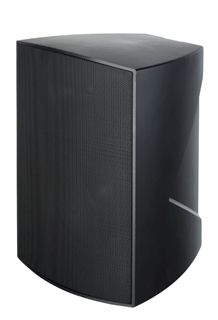 Bild von MS-D30-165 Dante sw | aktive Monitorbox wetterfest IP56 mit 30 Watt, 165mm/6.5", schwarz, inkl. Drehgelenkhalterung, Dante, PoE+