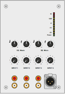 Bild von proMX® 31DT | Einbau Mischvorverstärker 3x AUX, 1x MIK IN auf Dante