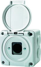 Bild von AP D-SERIE IP | Aufputzrahmen EDIZIOdue mit Ausschnitt D-Serie IP55, weiss