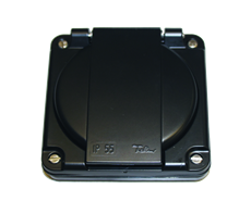 Bild von UP D-SERIE IP sw | Unterputzrahmen EDIZIOdue mit Ausschnitt D-Serie IP55, schwarz