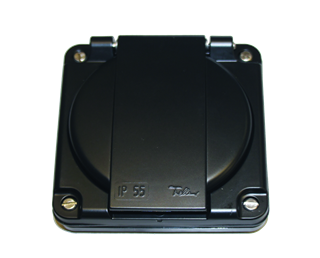 Bild von UP D-SERIE IP sw | Unterputzrahmen EDIZIOdue mit Ausschnitt D-Serie IP55, schwarz