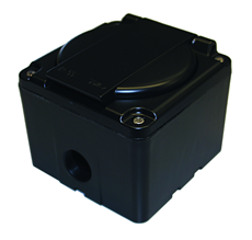 Bild von AP D-SERIE IP sw | Aufputzrahmen EDIZIOdue mit Ausschnitt D-Serie IP55, schwarz