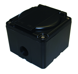 Bild von AP D-SERIE IP sw | Aufputzrahmen EDIZIOdue mit Ausschnitt D-Serie IP55, schwarz