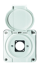 Bild von UP D-SERIE IP | Unterputzrahmen EDIZIOdue mit Ausschnitt D-Serie IP55, weiss