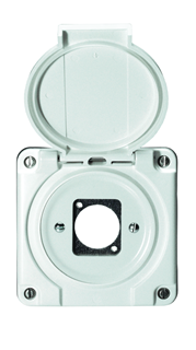 Bild von UP D-SERIE IP | Unterputzrahmen EDIZIOdue mit Ausschnitt D-Serie IP55, weiss