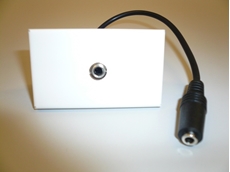 Bild von proFLF 3.5 3.5 | proFLF® mit 3.5mm Klinkenbuchse Kabelpeitsche f/f; weiss